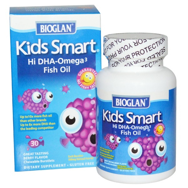 Kids Smart, Hi DHA-Omega 3 Fish Oil, Berry Flavor, 30 Chewable Burstlets Kids Smart, Hi DHA-Omega 3 Fish Oil, Berry Flavor, 30 Chewable Burstlets