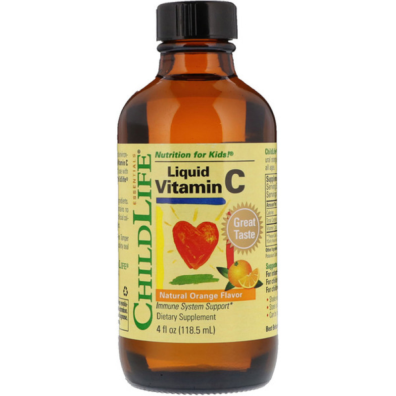 Essentials, Liquid Vitamin C, Natural Orange Flavor, 4 fl oz (118.5 mL) Essentials, Liquid Vitamin C, Natural Orange Flavor, 4 fl oz (118.5 mL)