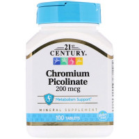 Chromium Picolinate, 200 mcg, 100 Tablets