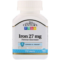 21st Century, Iron, 27 mg, 110 Tablets