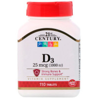 D3, 25 mcg (1000 IU), 110 Tablets