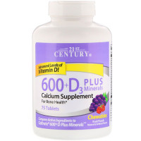 21st Century, D3 Plus Minerals, Fruit Punch, 75 Chewables