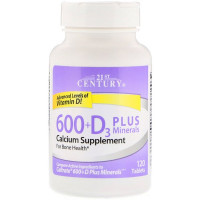 21st Century, 600 plus D3 Plus Minerals, 120 Tablets