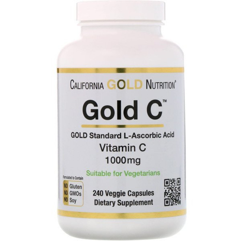 Gold C, Vitamin C, 1,000 mg, 240 Veggie Capsules Gold C, Vitamin C, 1,000 mg, 240 Veggie Capsules