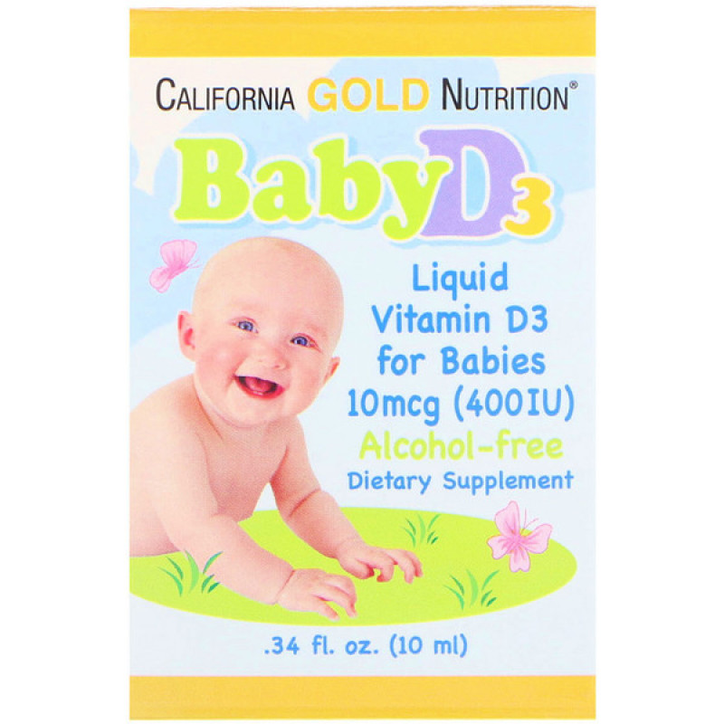 Baby Vitamin D3 Drops, 10 mcg (400 IU), .34 fl oz (10 ml) Baby Vitamin D3 Drops, 10 mcg (400 IU), .34 fl oz (10 ml)