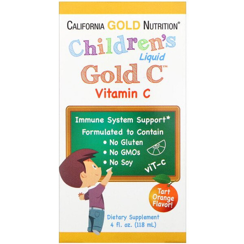 Children's Liquid Gold Vitamin C, USP Grade, Natural Orange Flavor, 4 fl oz (118 ml) Children's Liquid Gold Vitamin C, USP Grade, Natural Orange Flavor, 4 fl oz (118 ml)