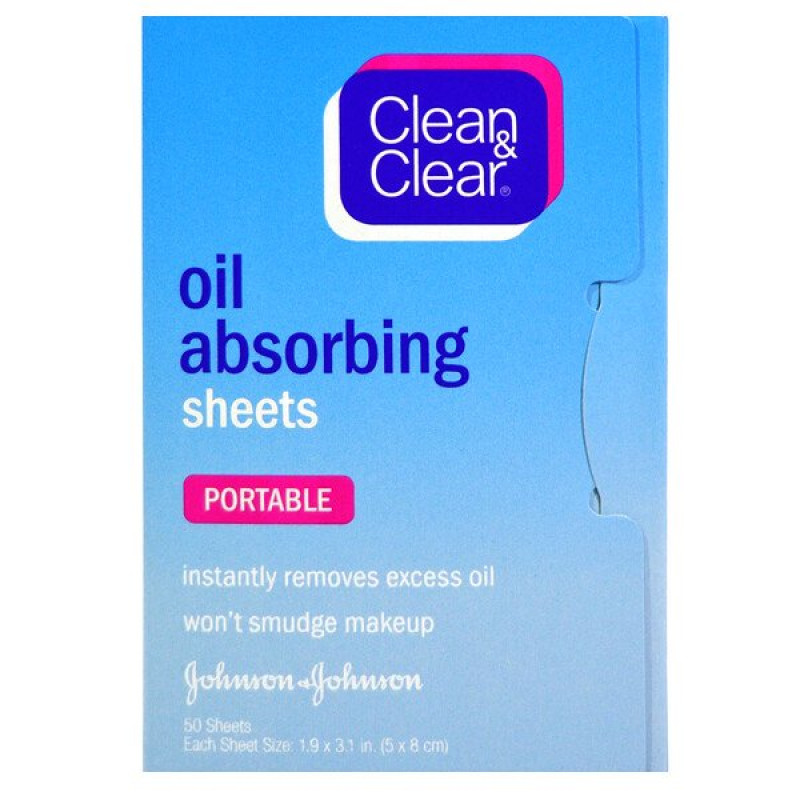 Clean and Clear, Oil Absorbing Sheets, Portable, 50 Sheets Clean and Clear, Oil Absorbing Sheets, Portable, 50 Sheets