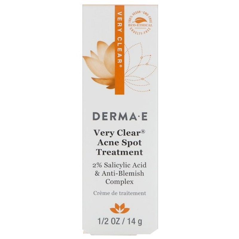 Derma E, Very Clear Acne Spot Treatment, 1/2 oz (14 g) Derma E, Very Clear Acne Spot Treatment, 1/2 oz (14 g)