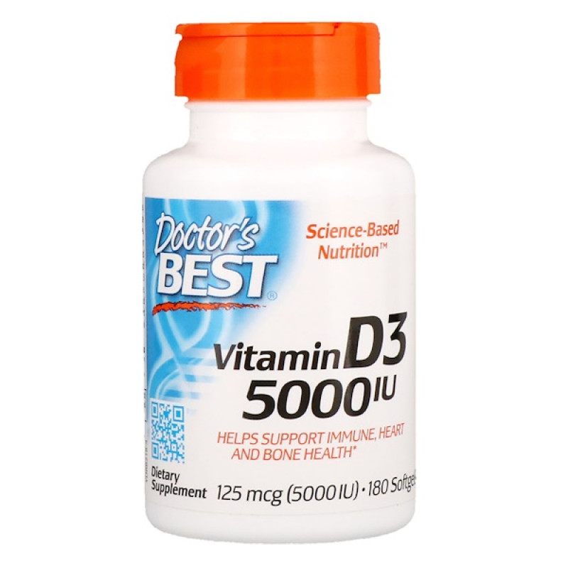Vitamin D3, 125 mcg (5000 IU), 180 Softgels Vitamin D3, 125 mcg (5000 IU), 180 Softgels