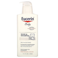Eucerin, Baby, Wash and Shampoo, Fragrance Free, 13.5 fl oz (400 ml)