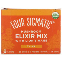 Four Sigmatic, Mushroom Elixir Mix with Lions Mane, 20 Packets, 0.1 oz (3 g) Each
