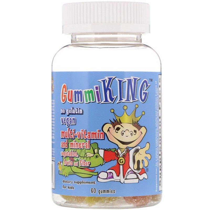 Multi-Vitamin and Mineral, Vegetables, Fruits and Fiber, For Kids, 60 Gummies Multi-Vitamin and Mineral, Vegetables, Fruits and Fiber, For Kids, 60 Gummies