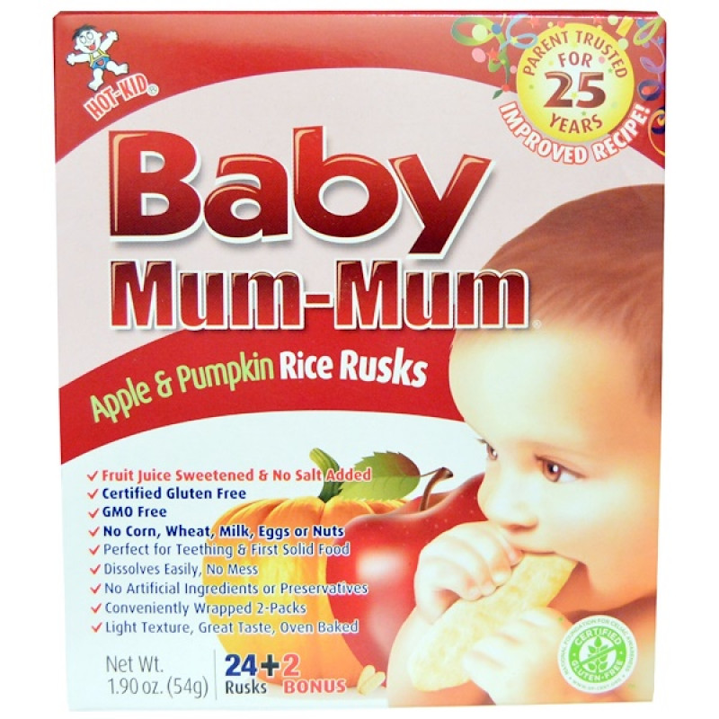 Baby Mum-Mum, Apple & Pumpkin Rice Rusks, 24 Rusks, 1.76 oz (50 g) Baby Mum-Mum, Apple & Pumpkin Rice Rusks, 24 Rusks, 1.76 oz (50 g)