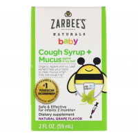 Baby, Cough Syrup + Mucus, Natural Grape Flavor, 2 fl oz (59 ml)