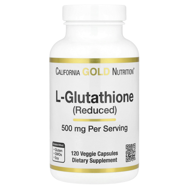 California Gold Nutrition, L-Glutathione (Reduced), 500 mg, 120 Veggie Capsules