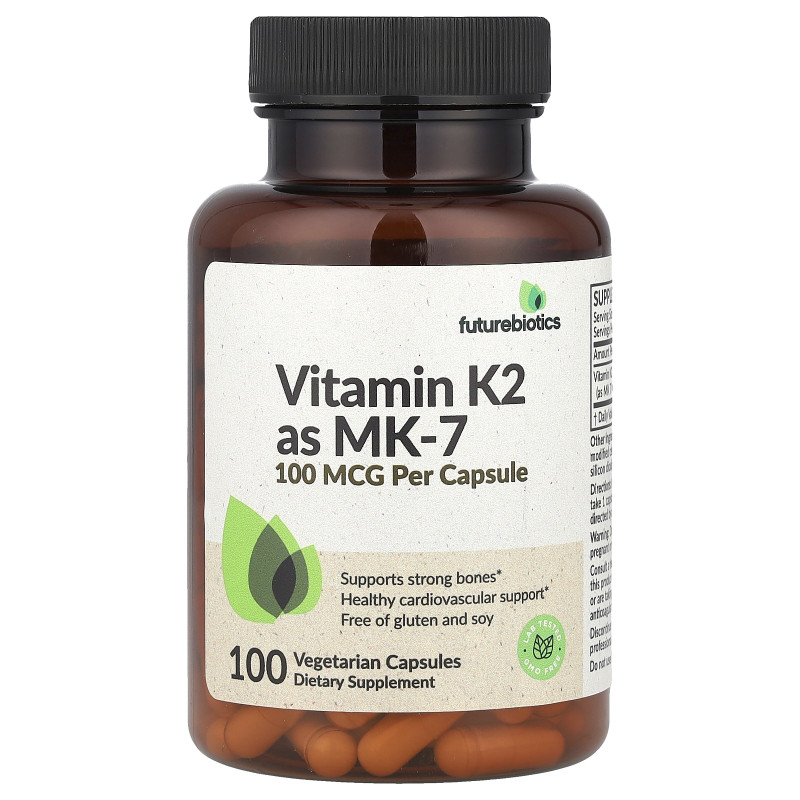 Futurebiotics, Vitamin K2 as MK-7, 100 mcg, 100 Vegetarian Capsules