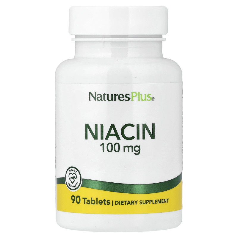 NaturesPlus, Niacin, 100 mg, 90 Tablets