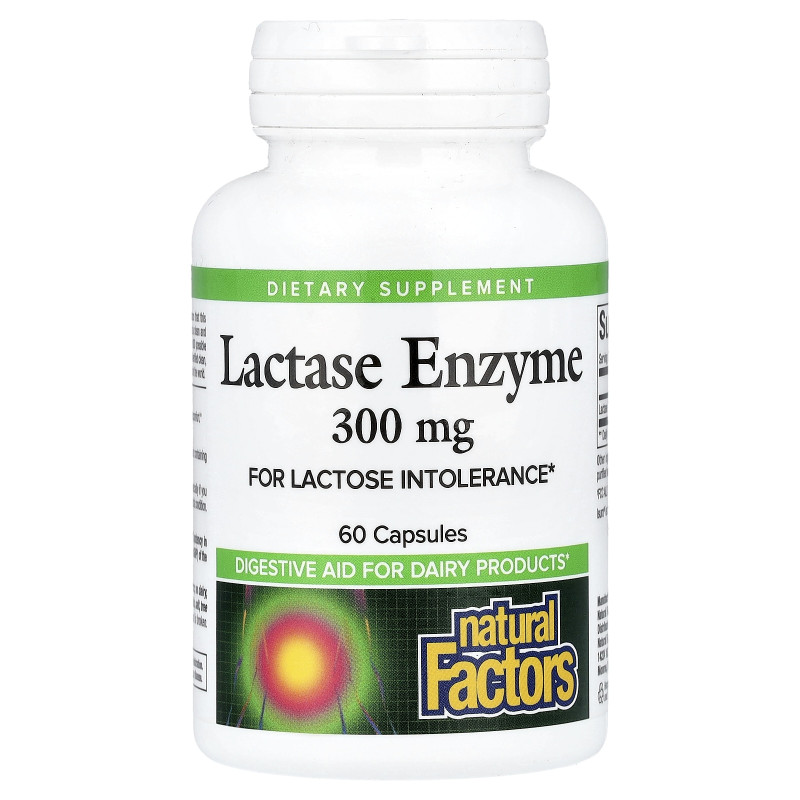 Natural Factors, Lactase Enzyme, 300 mg, 60 Capsules