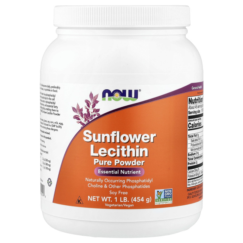 NOW Foods, Sunflower Lecithin Pure Powder, 1 lb (454 g)