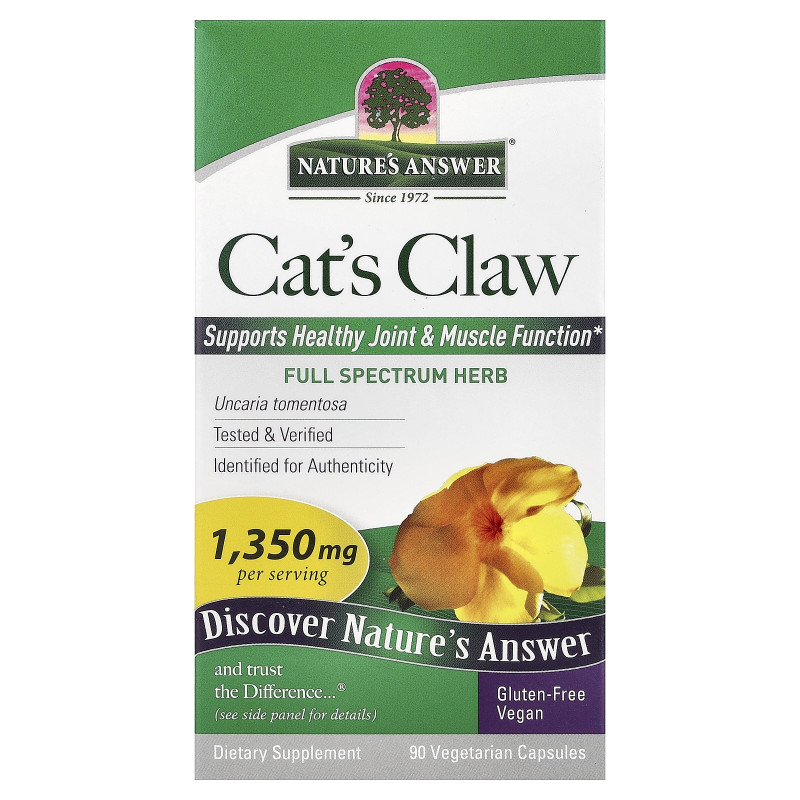 Nature's Answer, Cat's Claw, 90 Vegetarian Capsules (450 mg per Capsule)