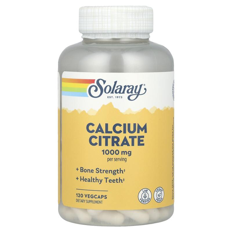 Solaray, Calcium Citrate, 120 VegCaps (250 mg per Capsule)