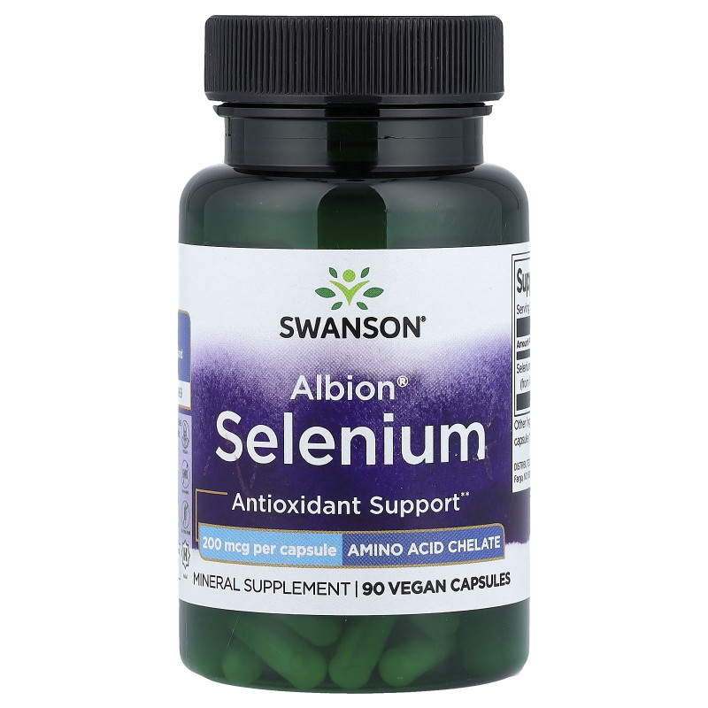 Swanson, Albion® Selenium , 200 mcg, 90 Vegan Capsules