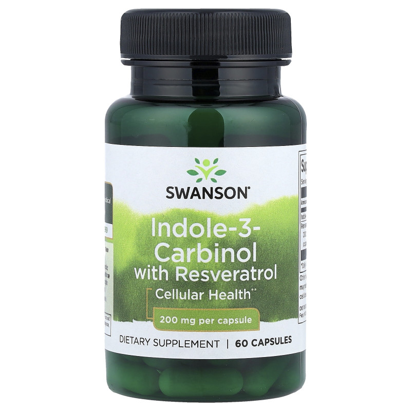 Swanson, Indole-3-Carbinol with Resveratrol, 60 Capsules