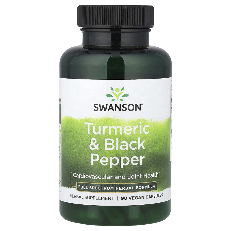 Swanson, Turmeric & Black Pepper, 90 Vegan Capsule