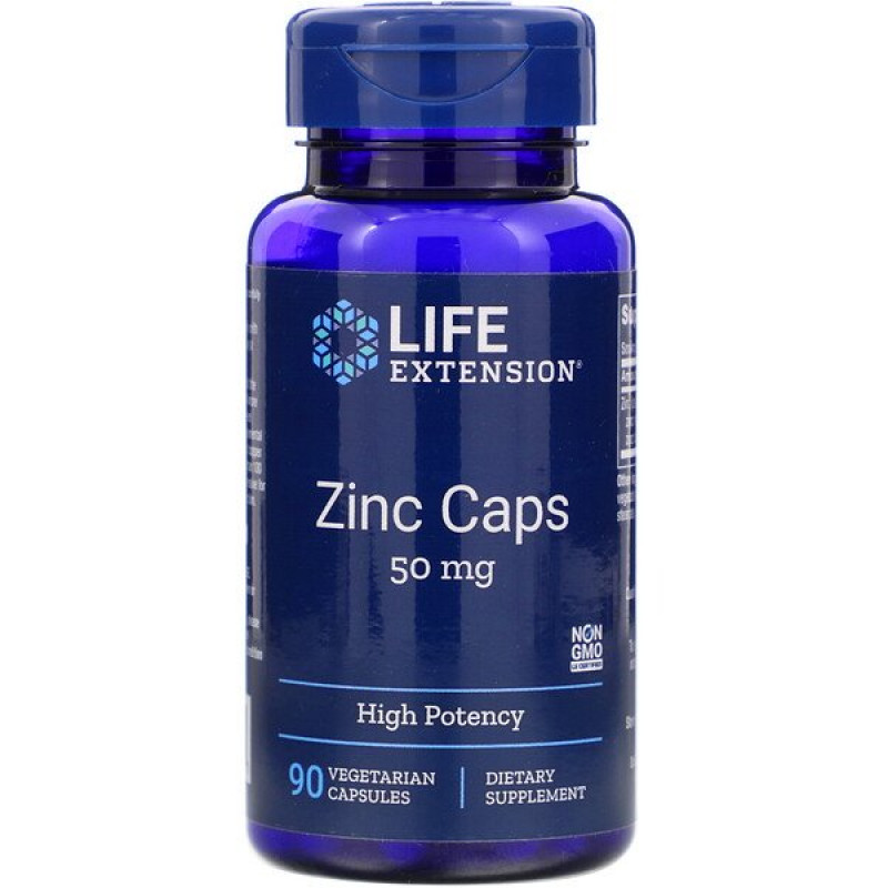 Life Extension, Zinc Caps, High Potency, 50 mg, 90 Vegetarian Capsules Life Extension, Zinc Caps, High Potency, 50 mg, 90 Vegetarian Capsules