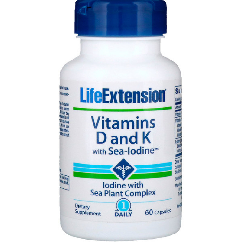 Vitamins D and K with Sea-Iodine, 60 Capsules Vitamins D and K with Sea-Iodine, 60 Capsules