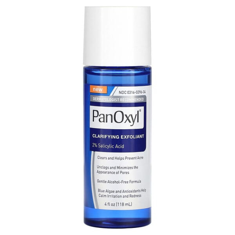 PanOxyl, Clarifying Exfoliant, 2% Salicylic Acid, For Acne Prone Skin, 4 fl oz (118 ml)