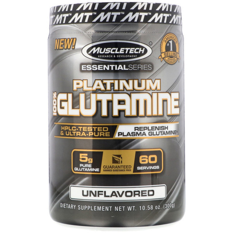 Essential Series, Platinum 100% Glutamine, 5 g, 10.58 oz (300 g) Essential Series, Platinum 100% Glutamine, 5 g, 10.58 oz (300 g)