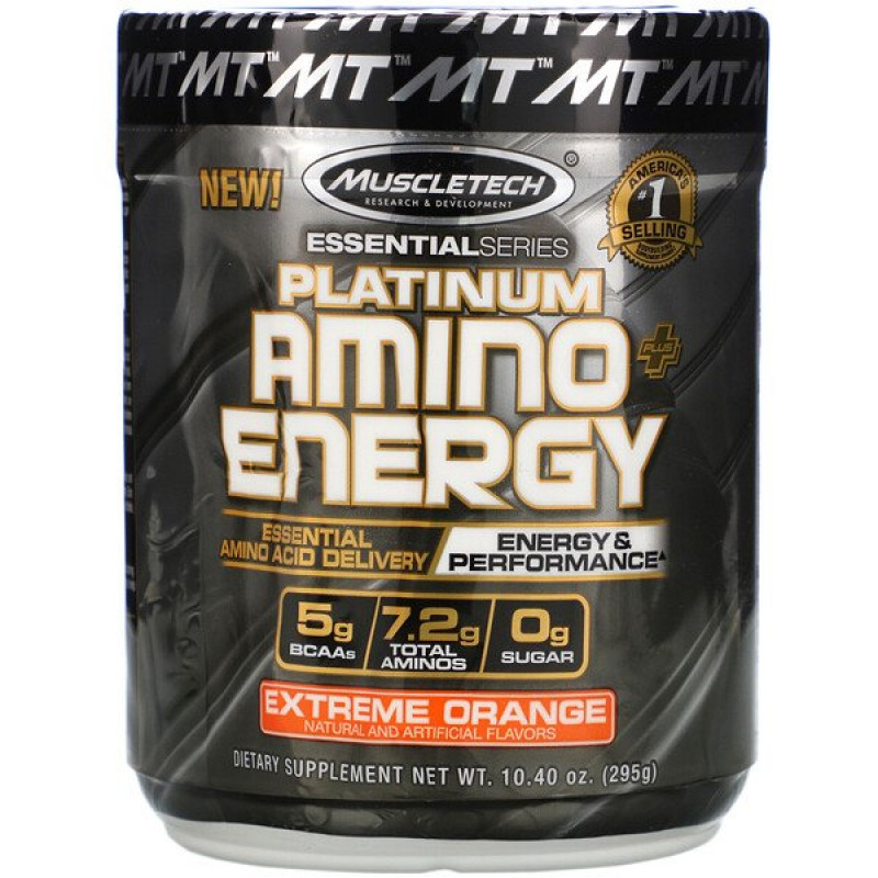 Muscletech, Platinum Amino Plus Energy, Extreme Orange, 10.40 oz (295 g) Muscletech, Platinum Amino Plus Energy, Extreme Orange, 10.40 oz (295 g)