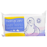 Baby Wipes with Organic Chamomile, Apricot and Sweet Almond Oil, 50 Wipes
