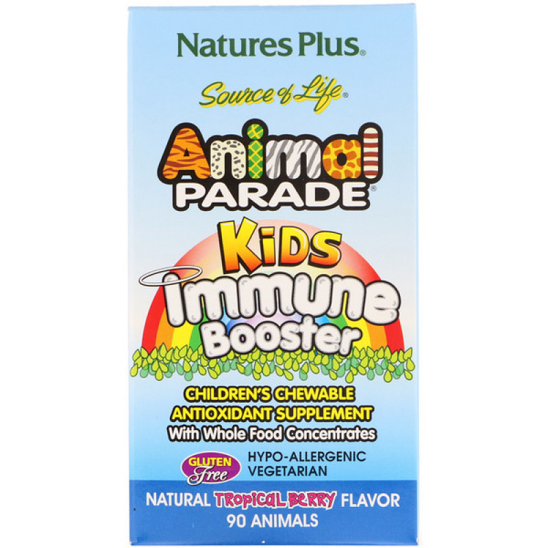 Source of Life, Animal Parade, Kids Immune Booster, Natural Tropical Berry Flavor, 90 Animals Source of Life, Animal Parade, Kids Immune Booster, Natural Tropical Berry Flavor, 90 Animals