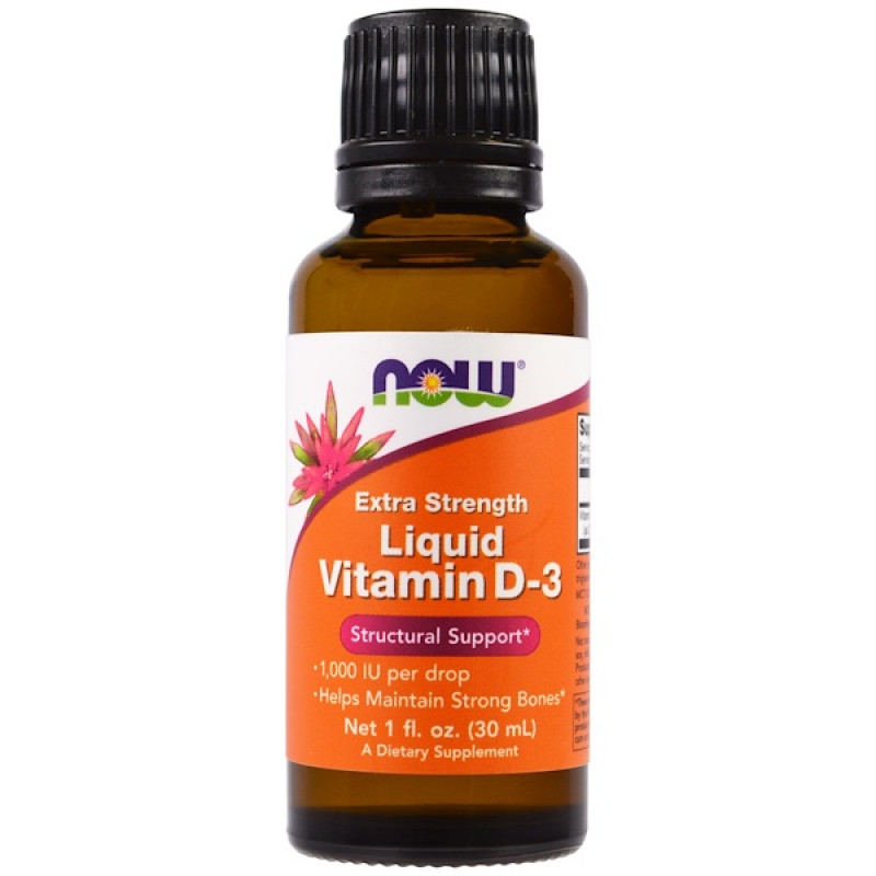 Liquid Vitamin D-3, Extra Strength, 1,000 IU, 1 fl oz (30 ml) Liquid Vitamin D-3, Extra Strength, 1,000 IU, 1 fl oz (30 ml)