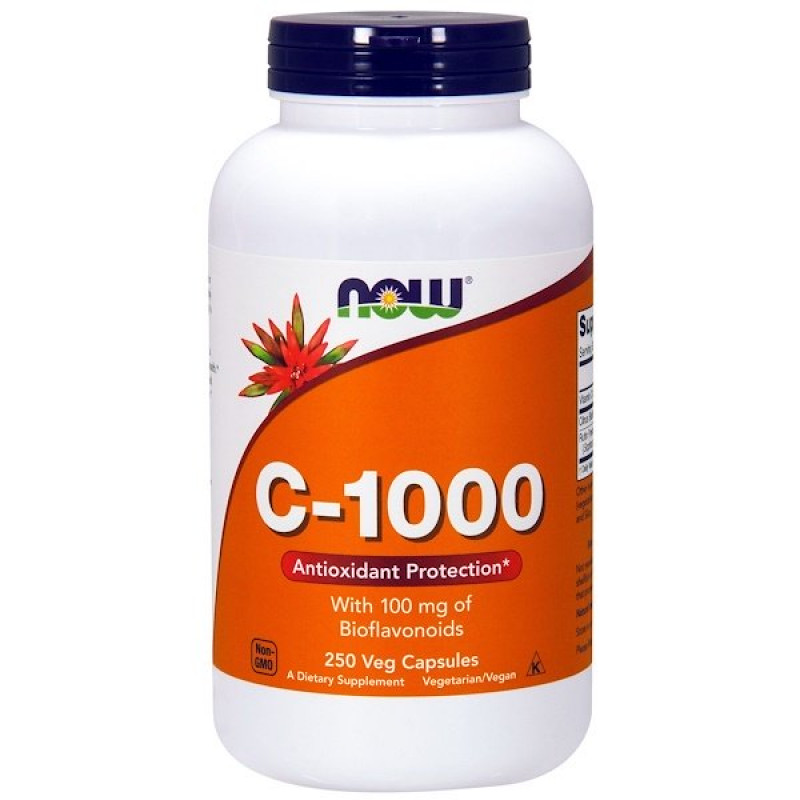 Now Foods, C-1000, With 100 mg of Bioflavonoids, 250 Veg Capsules Now Foods, C-1000, With 100 mg of Bioflavonoids, 250 Veg Capsules