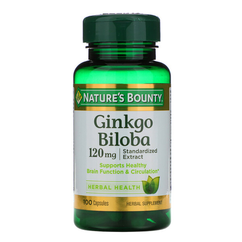 Natures Bounty, Ginkgo Biloba, 120 mg, 100 Capsules Natures Bounty, Ginkgo Biloba, 120 mg, 100 Capsules