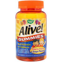 Alive! Gummies, Multi-Vitamin for Children, Cherry, Orange & Grape, 90 Gummies