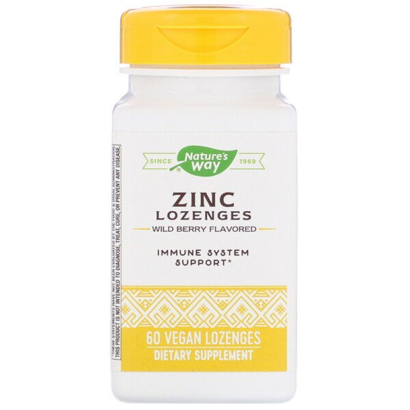 Nature s Way, Zinc Lozenges, Wild Berry Flavored, 60 Vegan Lozenges Nature s Way, Zinc Lozenges, Wild Berry Flavored, 60 Vegan Lozenges