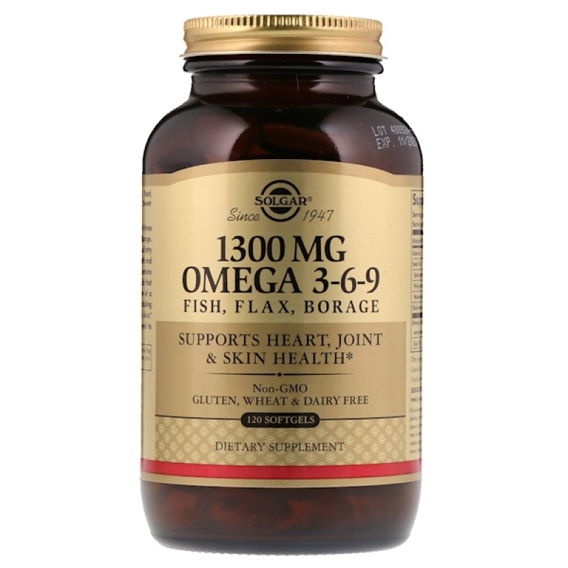 Omega 3-6-9, 1300 mg, 120 Softgels Omega 3-6-9, 1300 mg, 120 Softgels