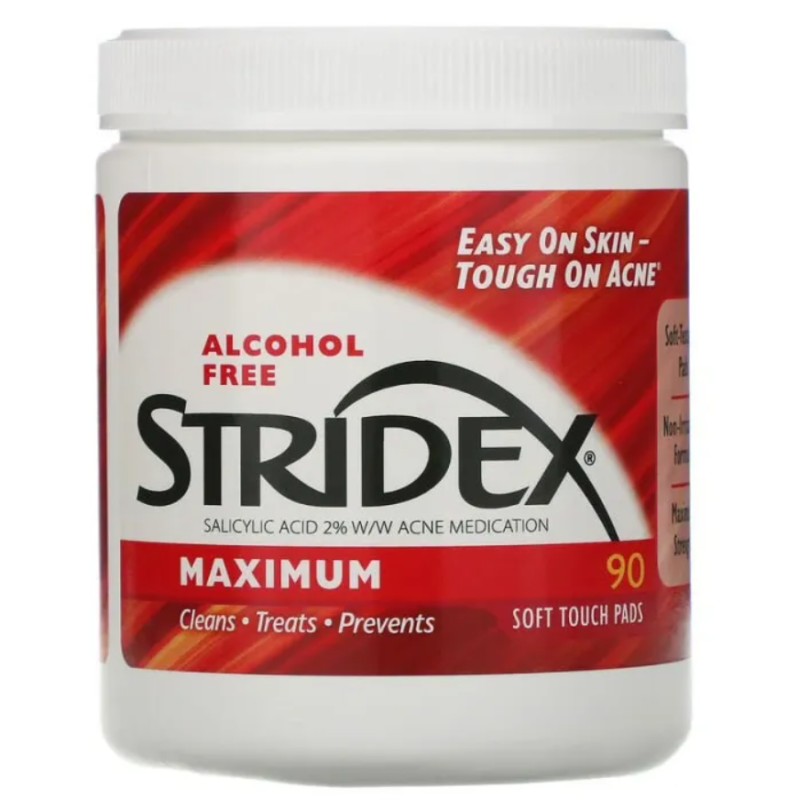 Stridex, Maximum, Alcohol Free, 90 Soft Touch Pads