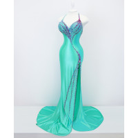 Satin dress "Melony"