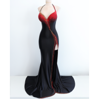 Satin dress "Carmen"